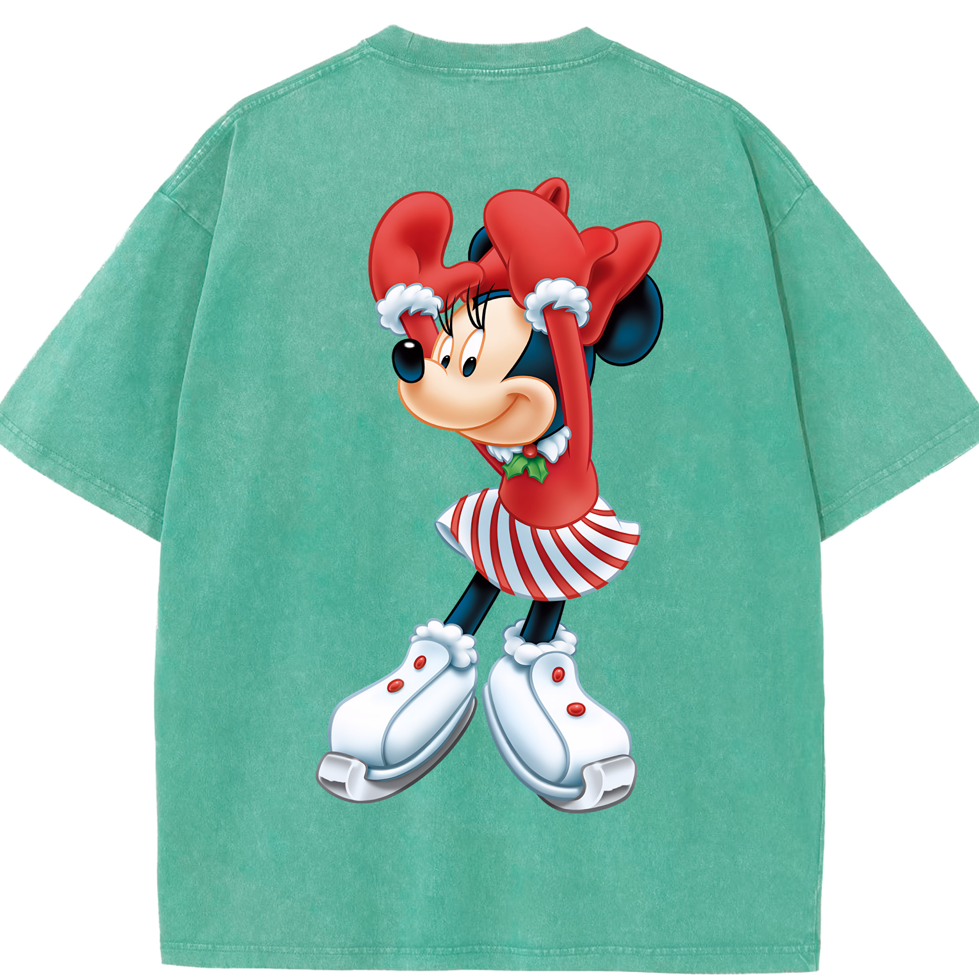 （画像用） ミッキーマウス Mickey Mouse 綿100% ヴィンテージ風 半袖Tシャツ（背面プリント）